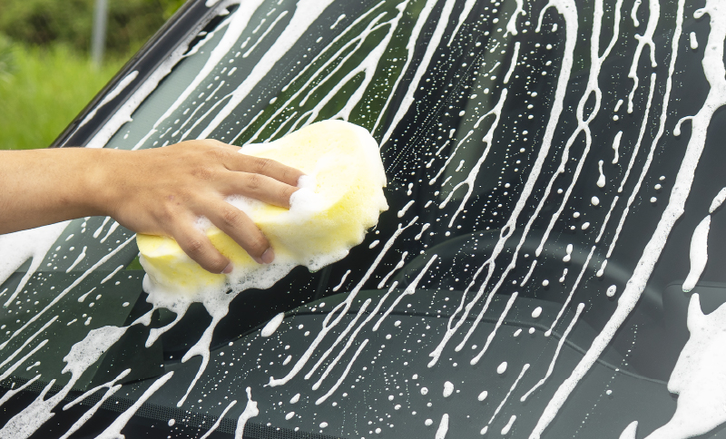 2.そのままシャンプー洗車